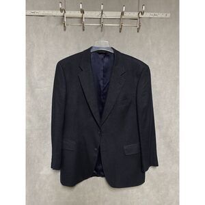 Jos A Bank Portugal Men's Blazer 44R Blue Textured Flannel Silk Wool Coat Luxury